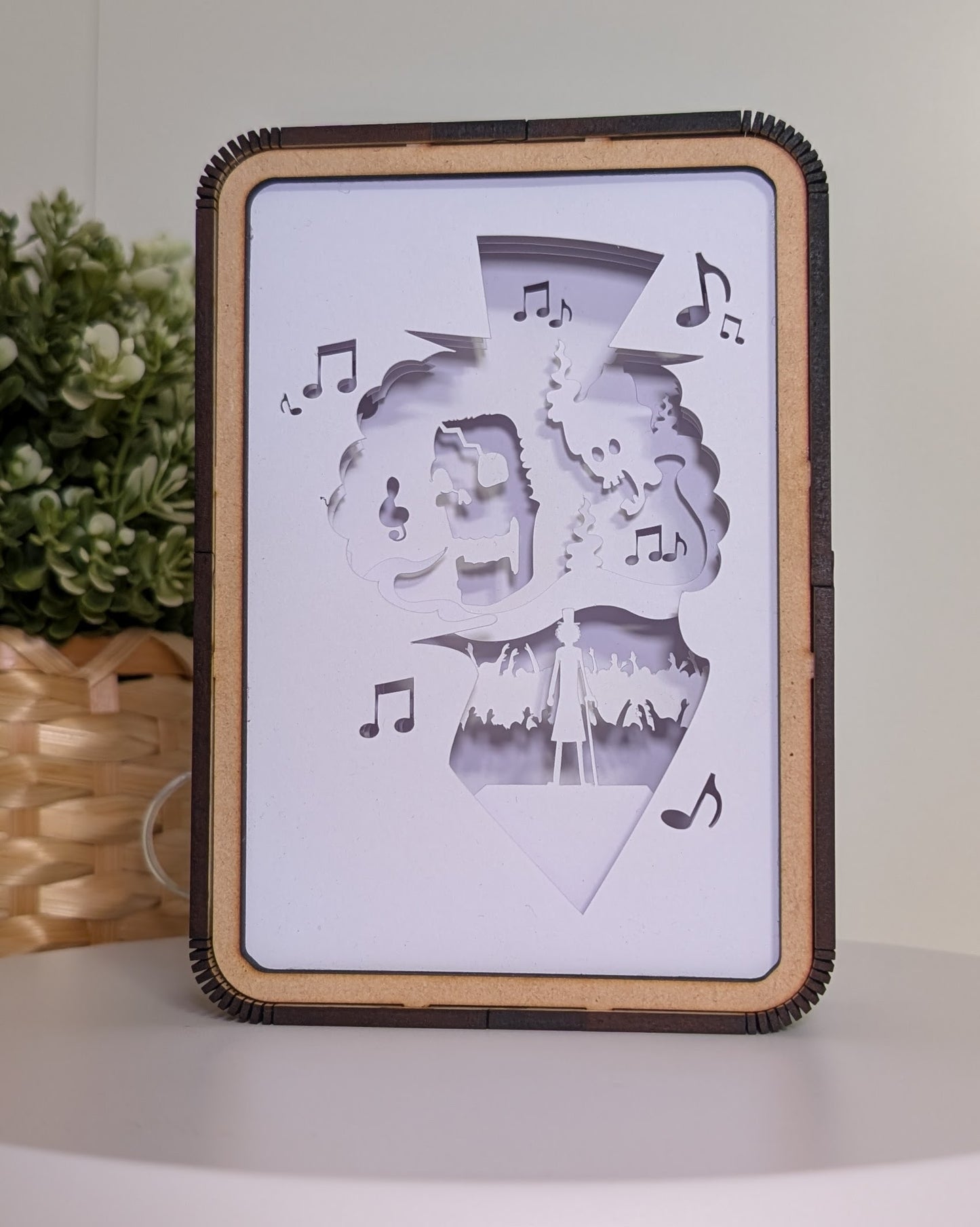 Brook’s Soul King | LED Backlit Art - Handcrafted One Piece Shadow Box