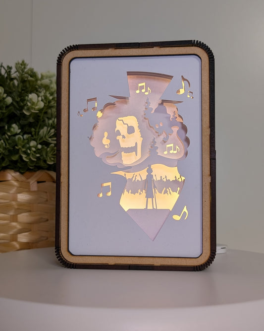 Brook’s Soul King | LED Backlit Art - Handcrafted One Piece Shadow Box