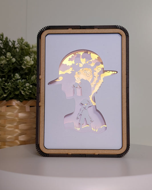 Luffy’s Origins | LED Backlit Art - Handcrafted One Piece Shadow Box