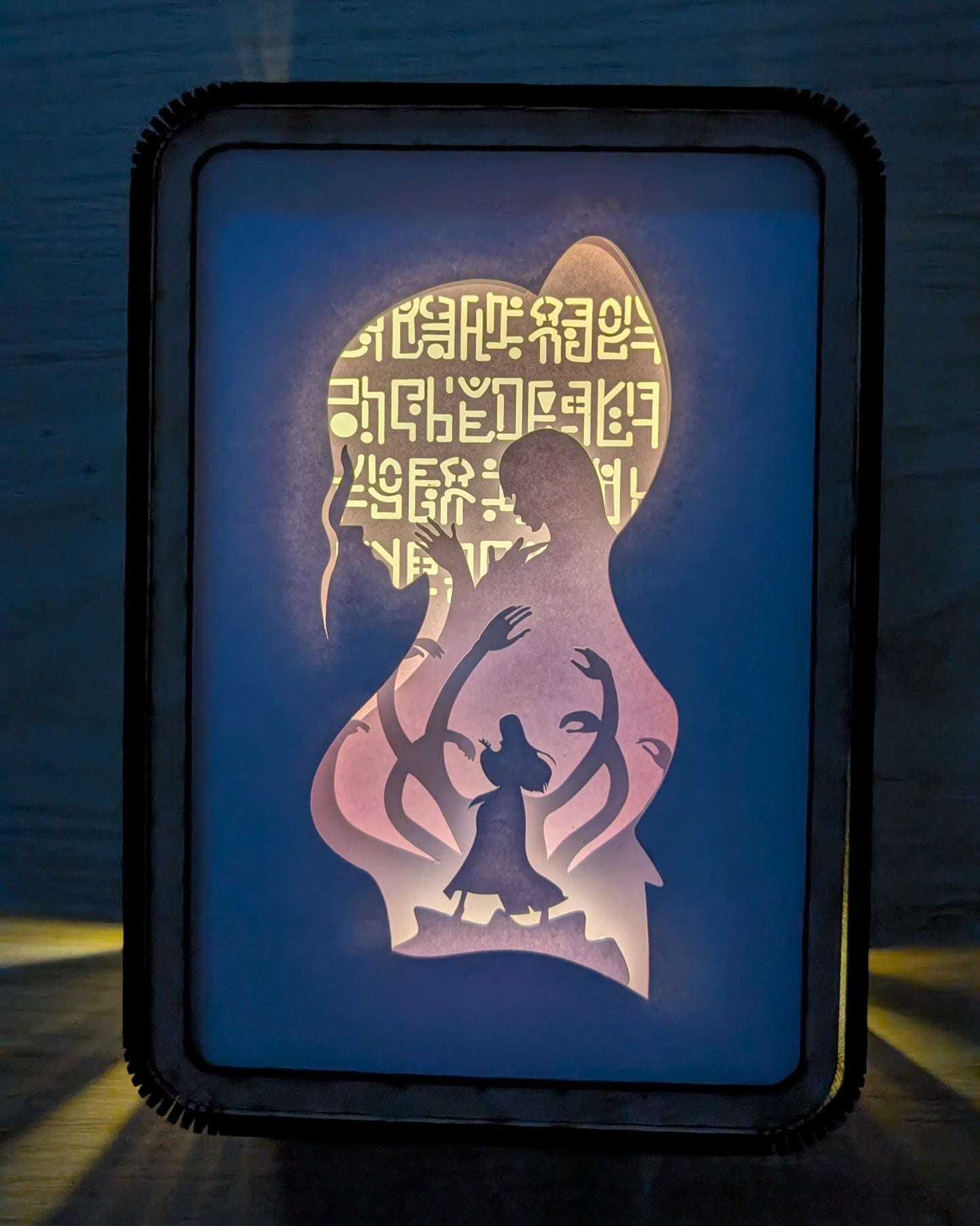 Robin’s Archaeologist’s Knowledge | LED Backlit Art - Handcrafted One Piece Shadow Box