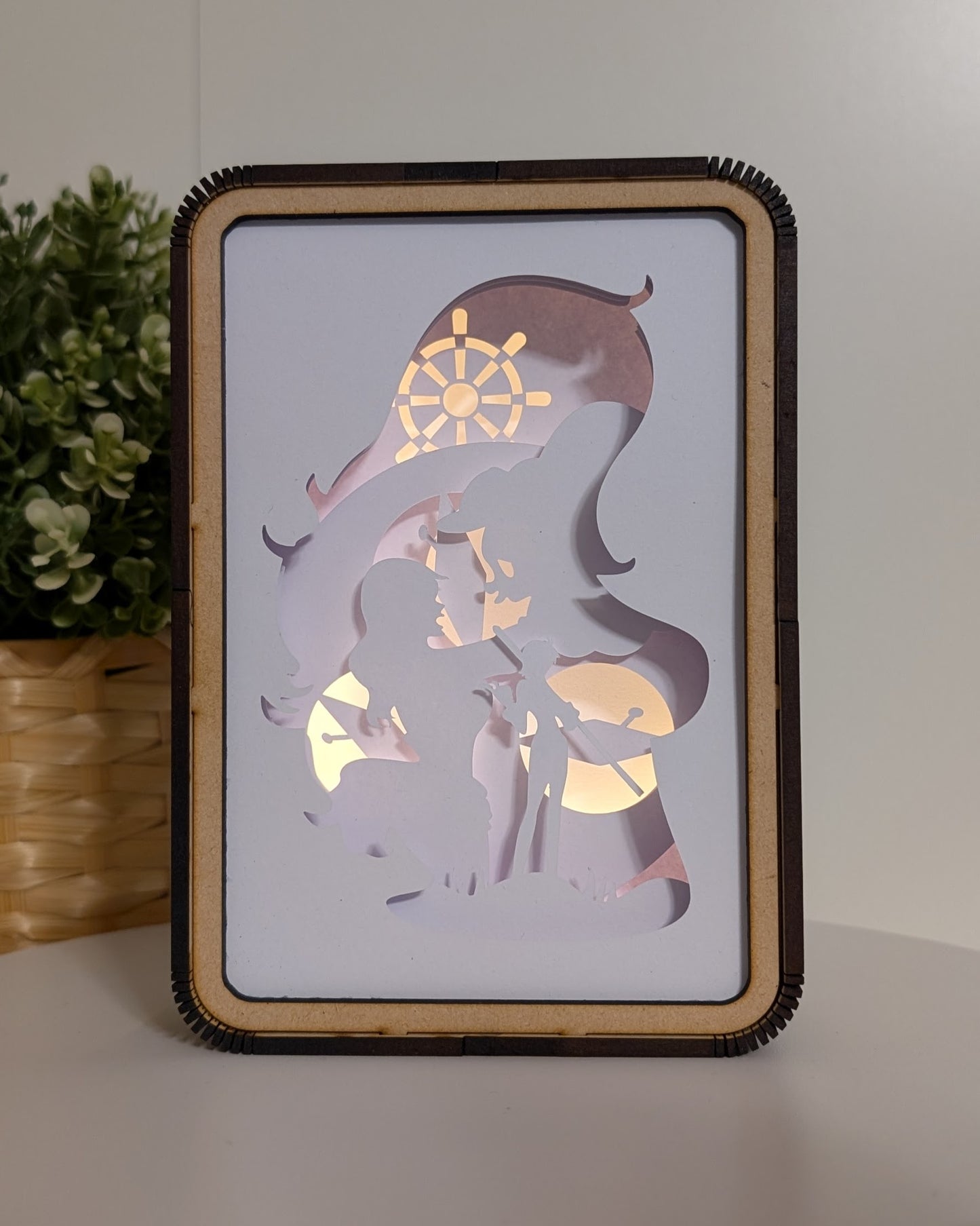 Nami’s Treasure Map | LED Backlit Art - Handcrafted One Piece Shadow Box