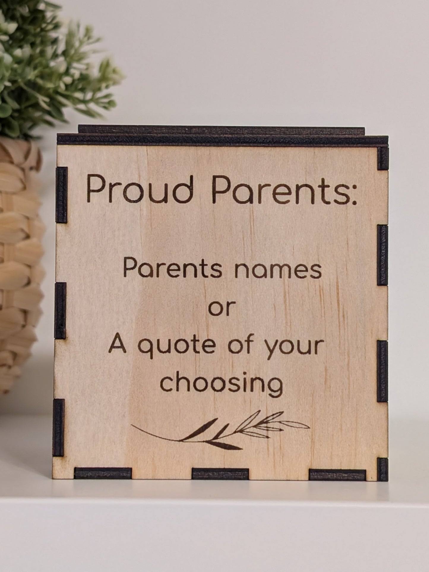 Custom Keepsake Block | Engraved Baby Memory Box