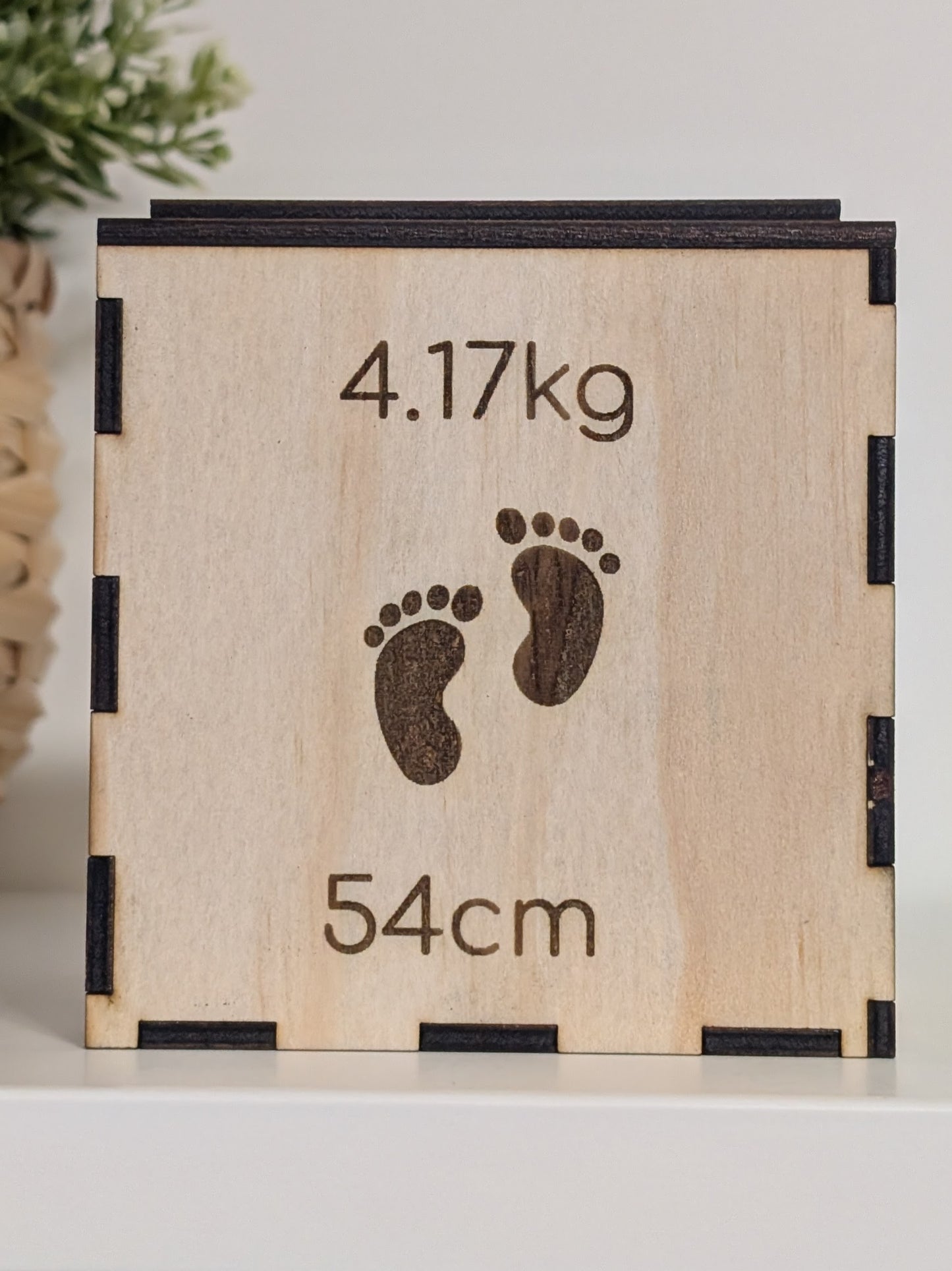 Custom Keepsake Block | Engraved Baby Memory Box