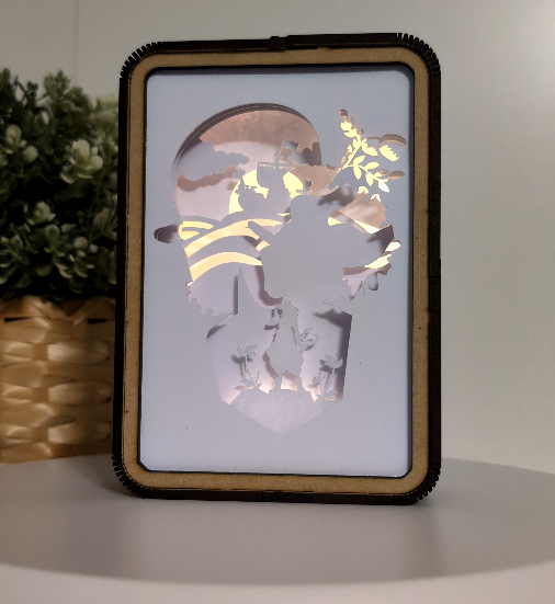 Usopp’s Sniper King | LED Backlit Art - Handcrafted One Piece Shadow Box